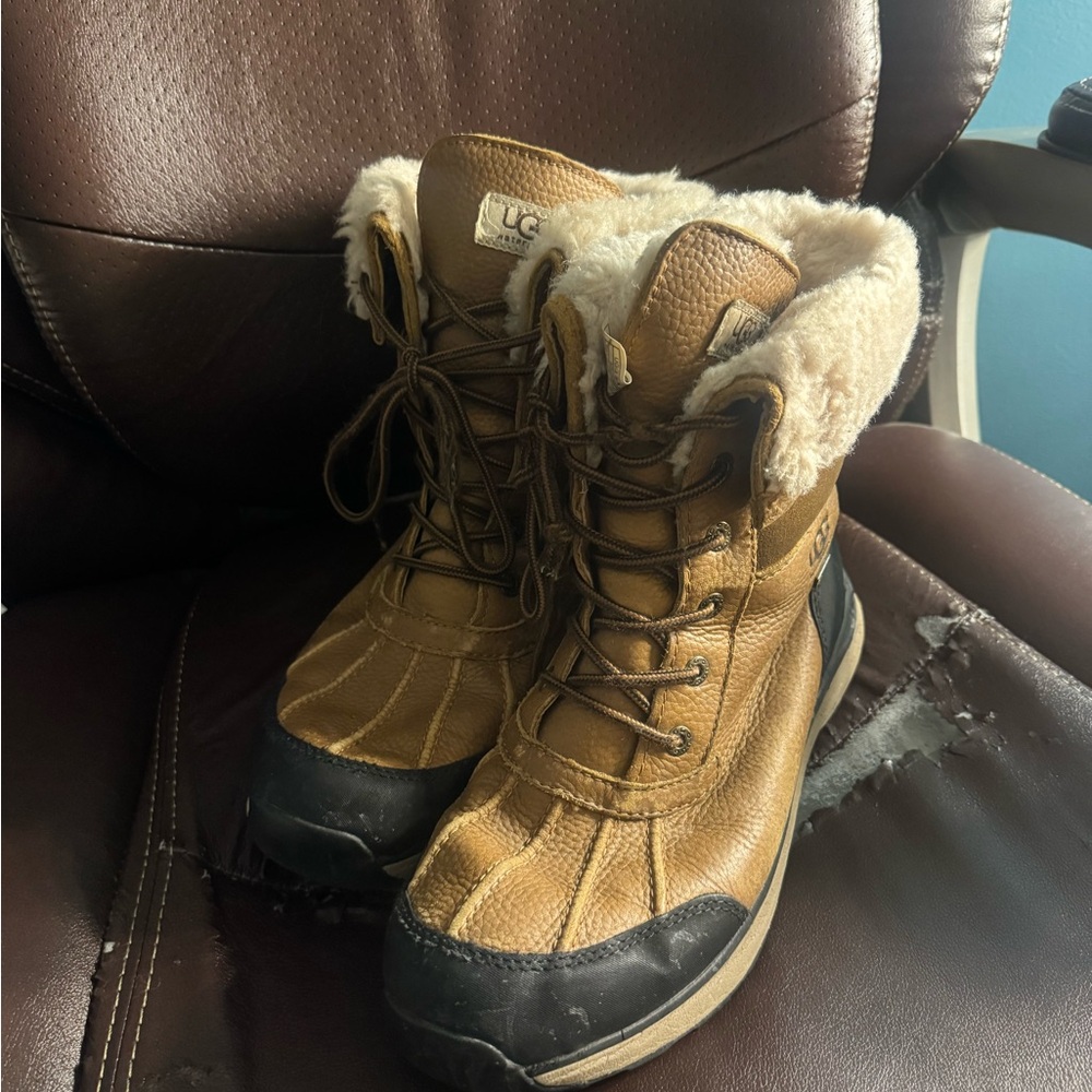 UGG Tan and black Adirondack III Water Resistant Bootie (Women)